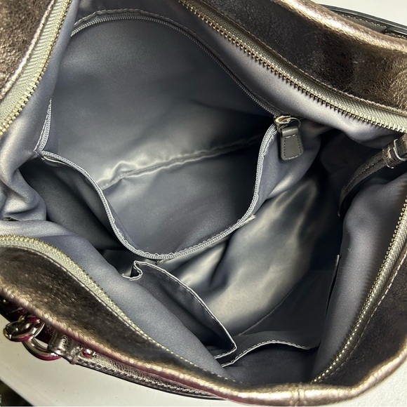 Coach Metallic Purse Bag Tote | N. C1182-F16618 | Convertible Strap Handles - Picture 11 of 12